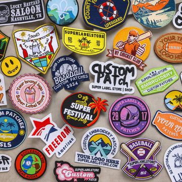 50 Custom Embroidered Patches (velcro, sew-on or iron-on backing)